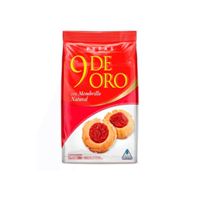 9 DE ORO GALLETITAS PEPAS MEMBRILLO x 200 GR